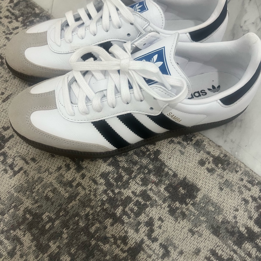 Adidas Women's Samba White and Black Sneakers